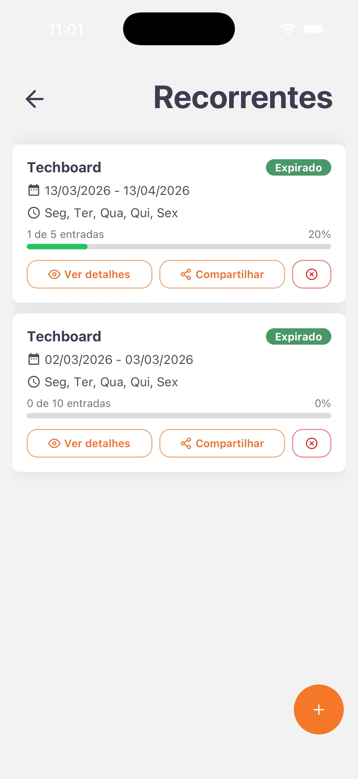 Convites recorrentes (1)