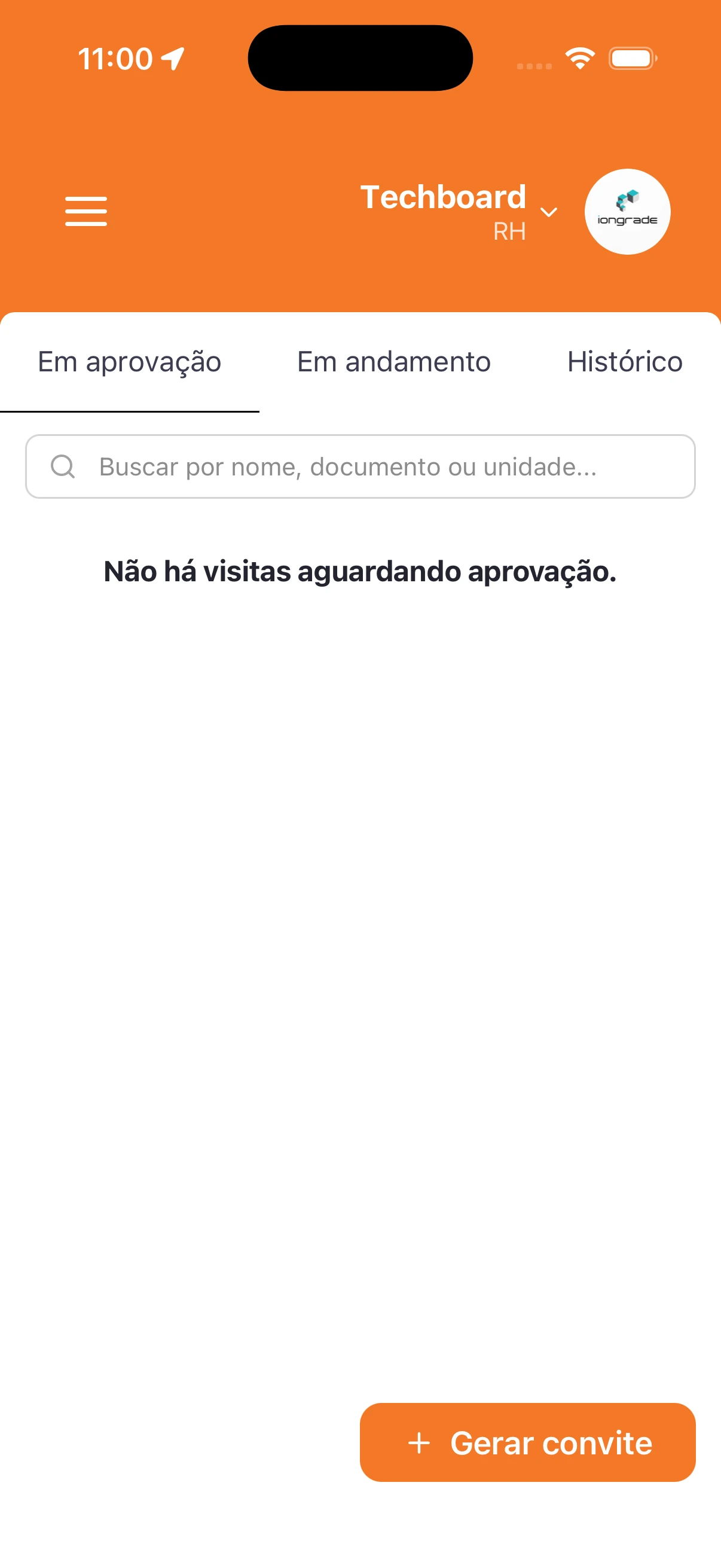 Aprovações pendentes (1)
